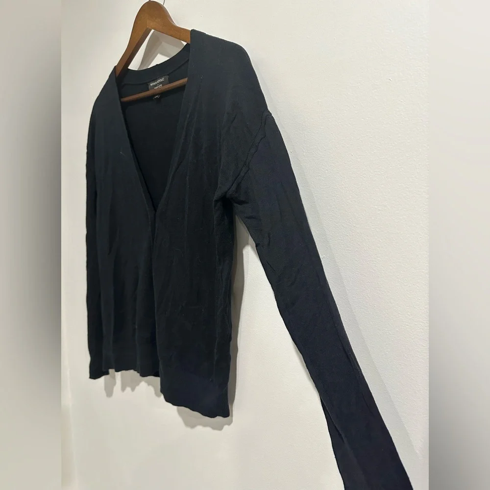 BANANA REPUBLIC Black‎ Forever Sweater Cotton Blend Cardigan Size S - Picture 3 of 5